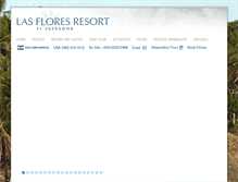 Tablet Screenshot of lasfloresresort.com